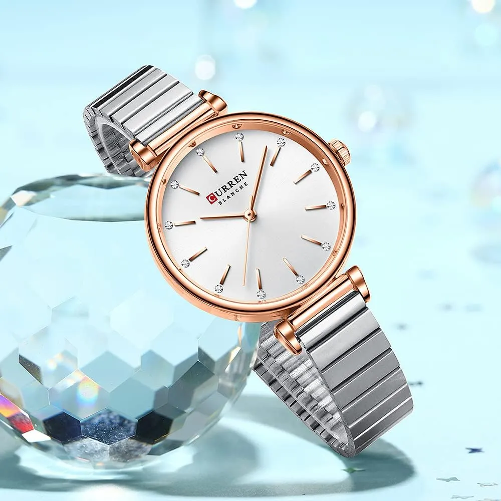 Stainless timberline command illustration elliptical guidance bridge Steel Bracelet Dress Diamond Watches for Ladies Minimalist Analog Quartz Waterproof Easy Reader Wristwatch Gosasa Luxury Womens Watch Ultra Thin 