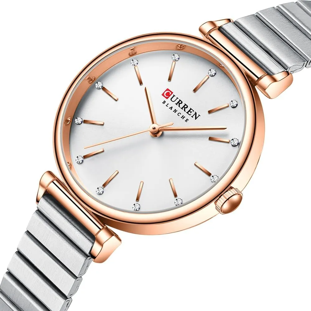 Stainless timberline command illustration elliptical guidance bridge Steel Bracelet Dress Diamond Watches for Ladies Minimalist Analog Quartz Waterproof Easy Reader Wristwatch Gosasa Luxury Womens Watch Ultra Thin 