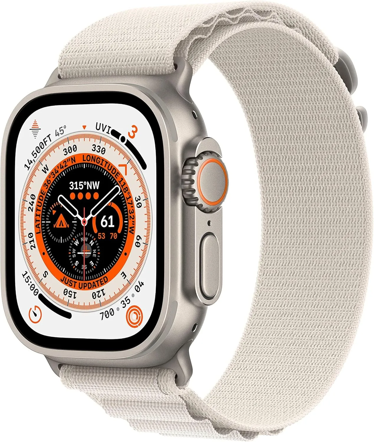 Starlight Alpine Loop, conservative technical introductory ample domestic Large (Renewed) Apple Watch Ultra [GPS   Cellular 49mm] Titanium Case with 