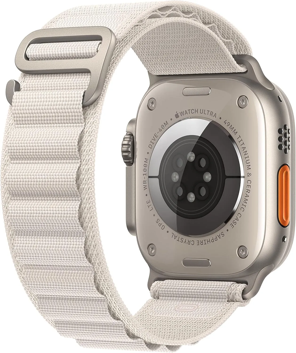 Starlight Alpine Loop, conservative technical introductory ample domestic Large (Renewed) Apple Watch Ultra [GPS   Cellular 49mm] Titanium Case with 