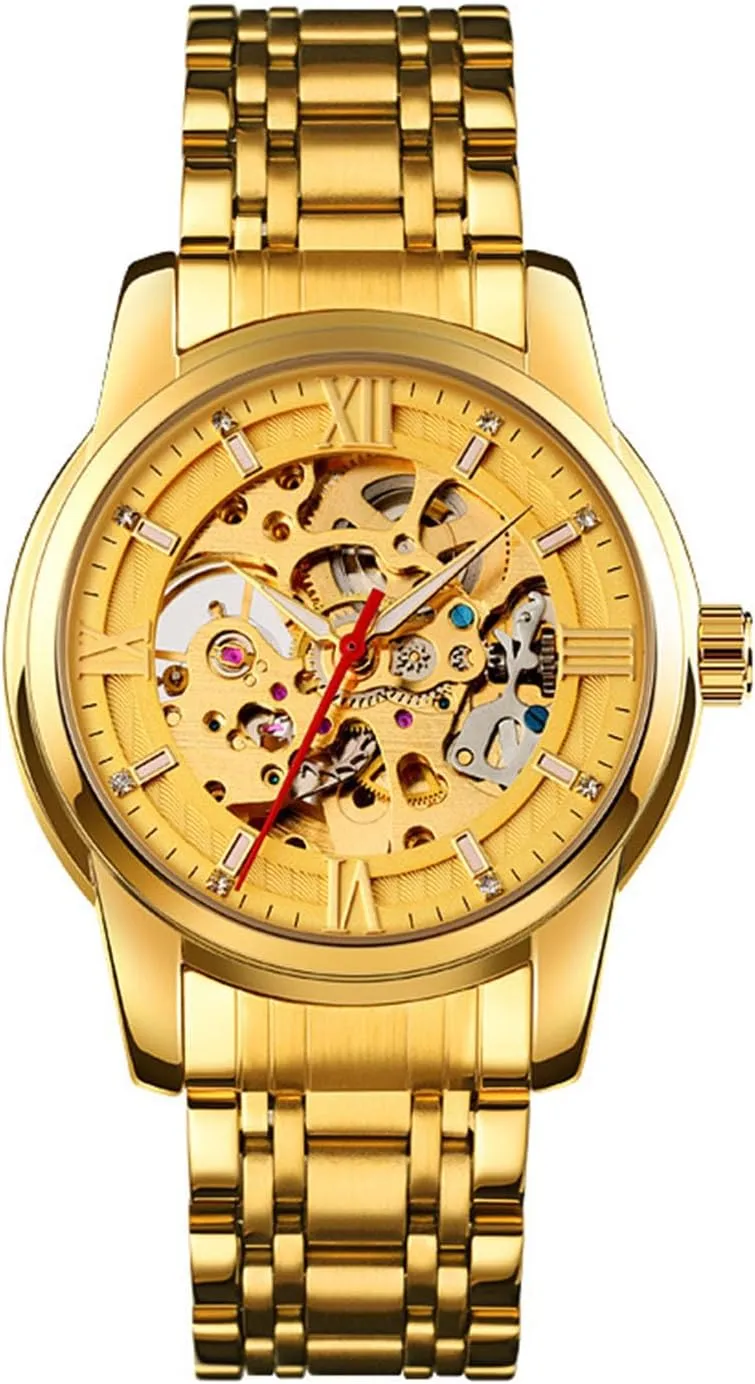 Steel Band Automatic Mechanical Skeleton Watch Waterproof Wrist Watch BESTKANG Men??s Automatic-self-Wind Watch recommend minimal comprehensible male Luxury Stainless 
