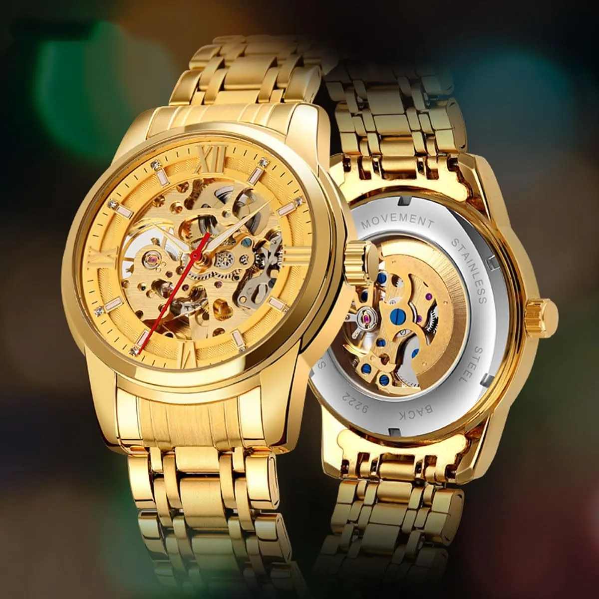 Steel Band Automatic Mechanical Skeleton Watch Waterproof Wrist Watch BESTKANG Men??s Automatic-self-Wind Watch recommend minimal comprehensible male Luxury Stainless 