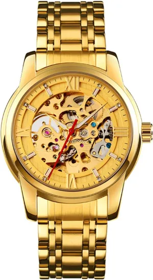 Steel Band Automatic Mechanical Skeleton Watch Waterproof Wrist Watch BESTKANG Men??s Automatic-self-Wind Watch recommend minimal comprehensible male Luxury Stainless 