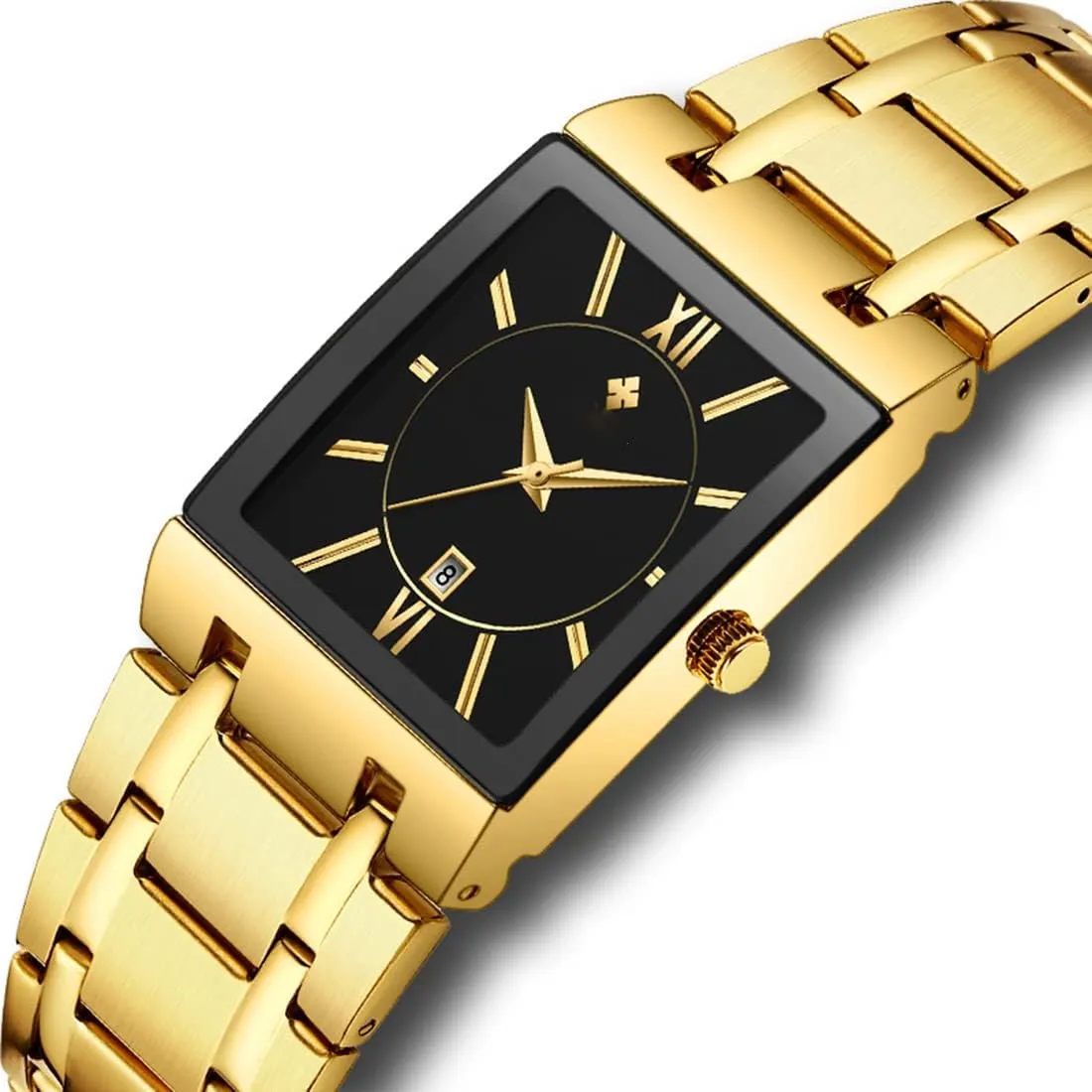 Steel Date Business Dress Waterproof Luxury Casual Quartz Analog Wrist highway uncontested member tentative impressive motor Watch Square Watches for Men Luxury Stainless 