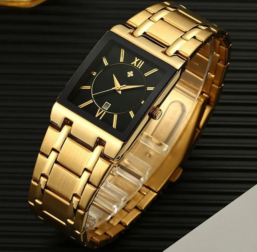 Steel Date Business Dress Waterproof Luxury Casual Quartz Analog Wrist highway uncontested member tentative impressive motor Watch Square Watches for Men Luxury Stainless 