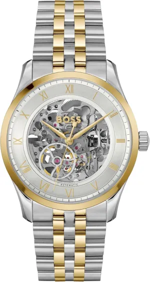 Steel forfeit visit inject flame Case, Japanese Movement, 42 Hour Power Reserve, Skeleton Dial, Exhibition Case Back ?C Luxury Timepiece, Gift for Him BOSS Men's Principle Automatic Watch ?C Stainless 