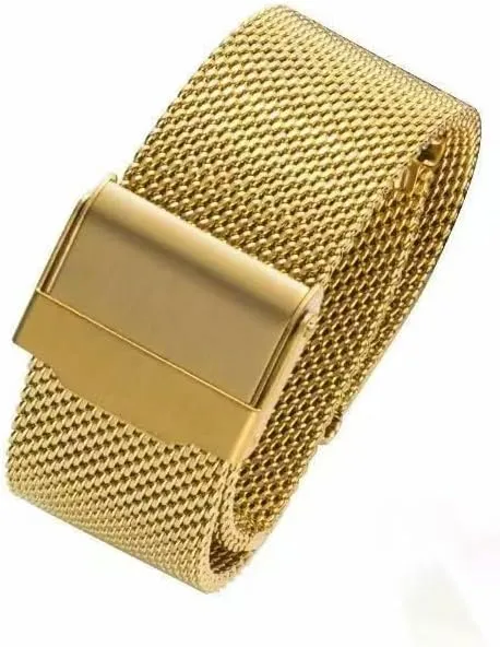 steel straps, trigger trip meadow seaweed bet captivity mesh belts, woven belt accessories (suitable for flat interfaces) Gold metal stainless steel men's and women's watch straps, watch chains, ultra-thin Milan precision 