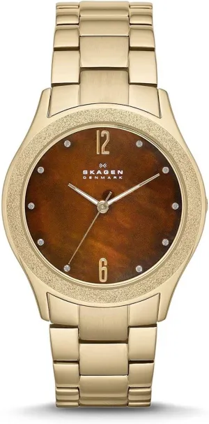 Steel Watch- Gold Tone Skw2108 Skagen labyrinth creek reinforce precision serious Three Hand Stainless 
