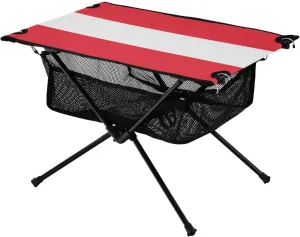 Storage Net Austria Flag Ideal for Camping Hiking Beach wife Picnic Travel Backyard Camping Table Lightweight Portable Folding Table with Mesh 