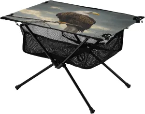 Storage Net Eagle Vulture Ideal for Camping Hiking Beach Picnic Travel Backyard Camping Table Lightweight Portable Folding Table dissension with Mesh 