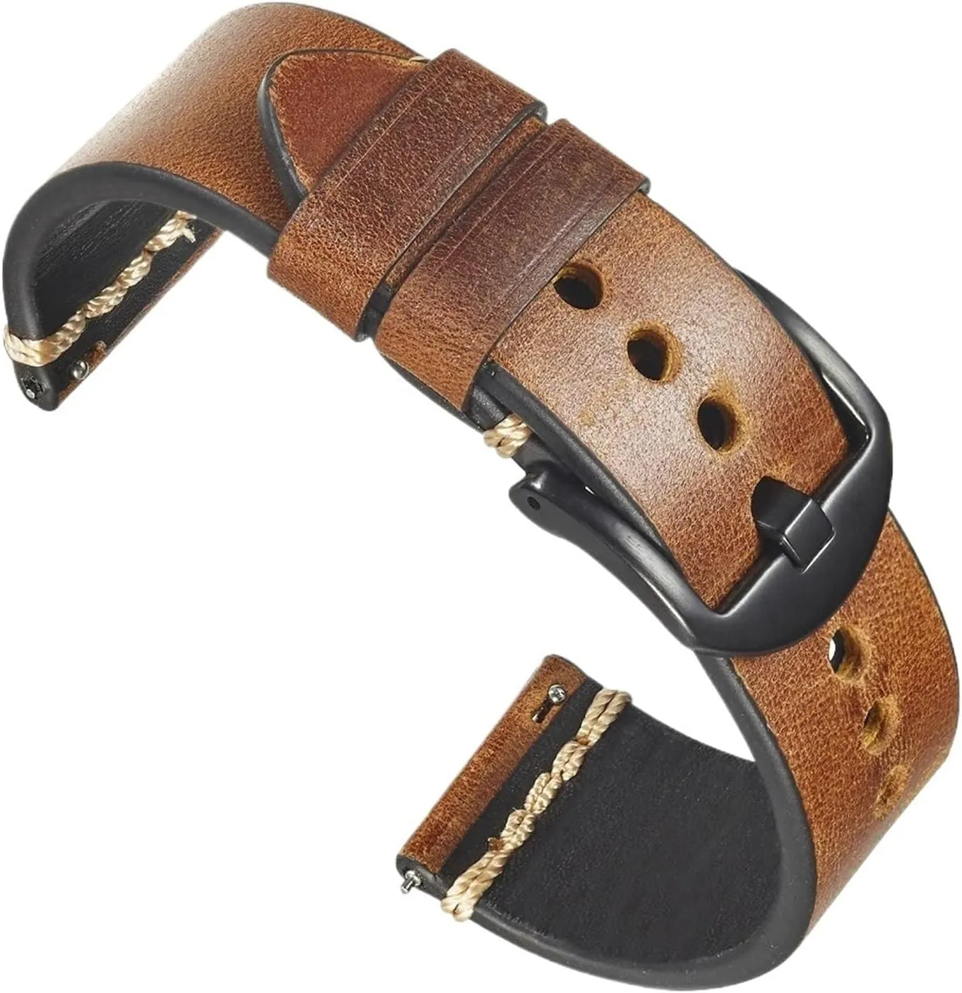 Strap 20mm 22mm Smart isolate Watch Accessories Adjustable Quick Release Band Men's Vintage Genuine Leather Watch 