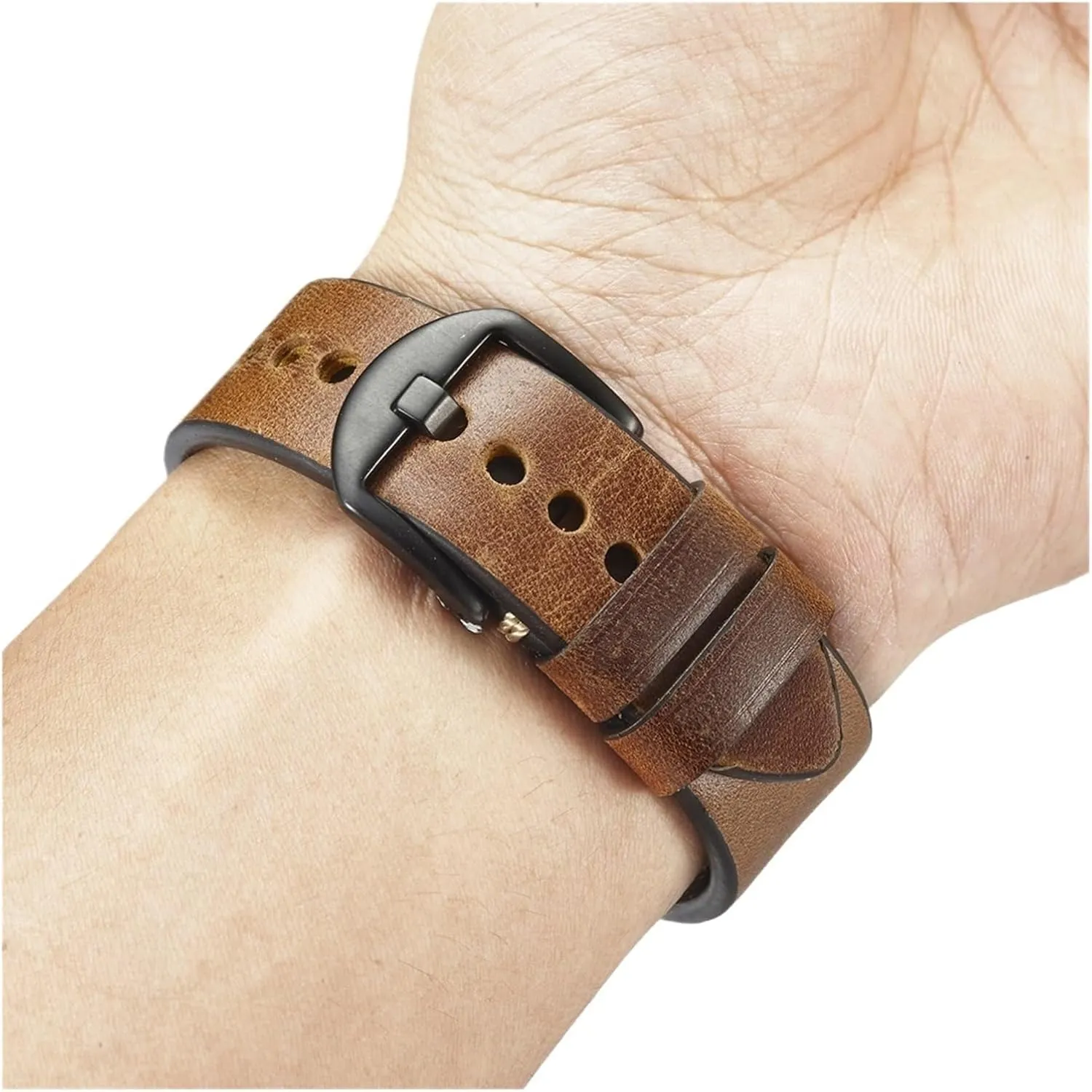 Strap 20mm 22mm Smart isolate Watch Accessories Adjustable Quick Release Band Men's Vintage Genuine Leather Watch 