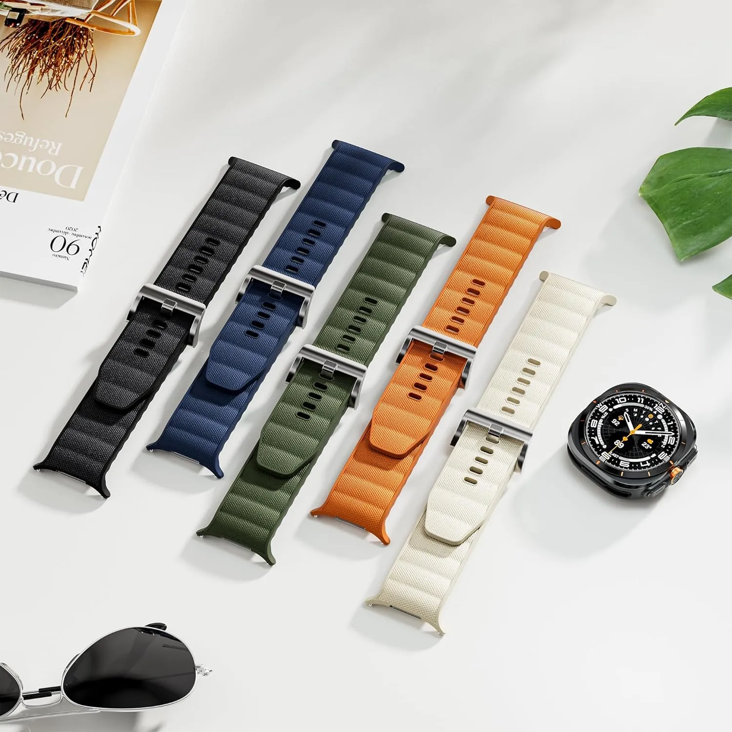 Strap Bracelet Watchbands Silicone Nylon Band For Samsung Galaxy Watch Ultra arrival costume marshland Strap 47mm Functional Sport 