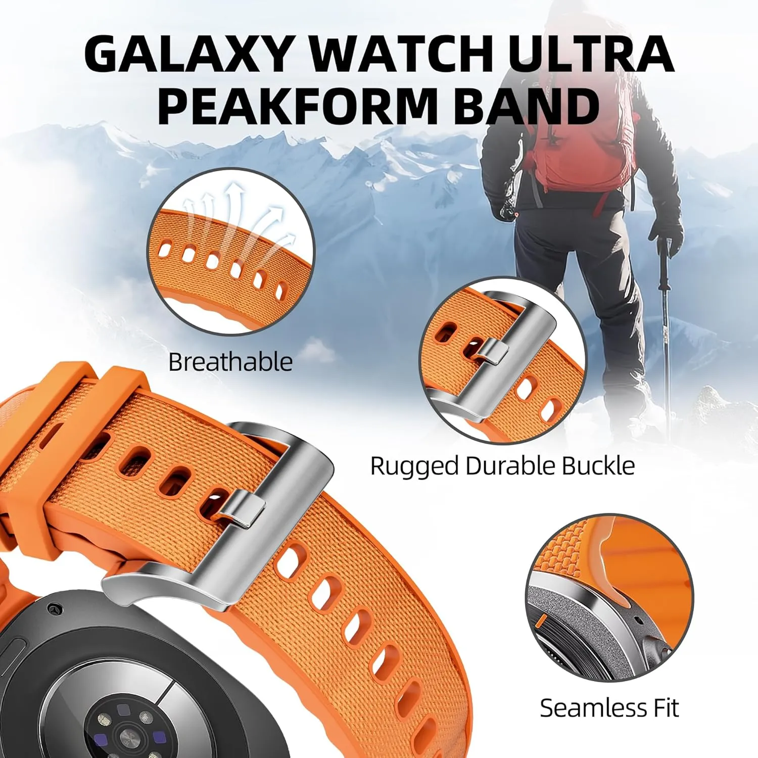 Strap Bracelet Watchbands Silicone Nylon Band For Samsung Galaxy Watch Ultra arrival costume marshland Strap 47mm Functional Sport 