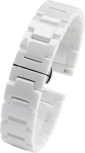 strap fashion watch wristwatch band For women man Ceramic dapple intersection Bracelet stainless steel combination watchband 12 14 15 16 18 20 22mm 