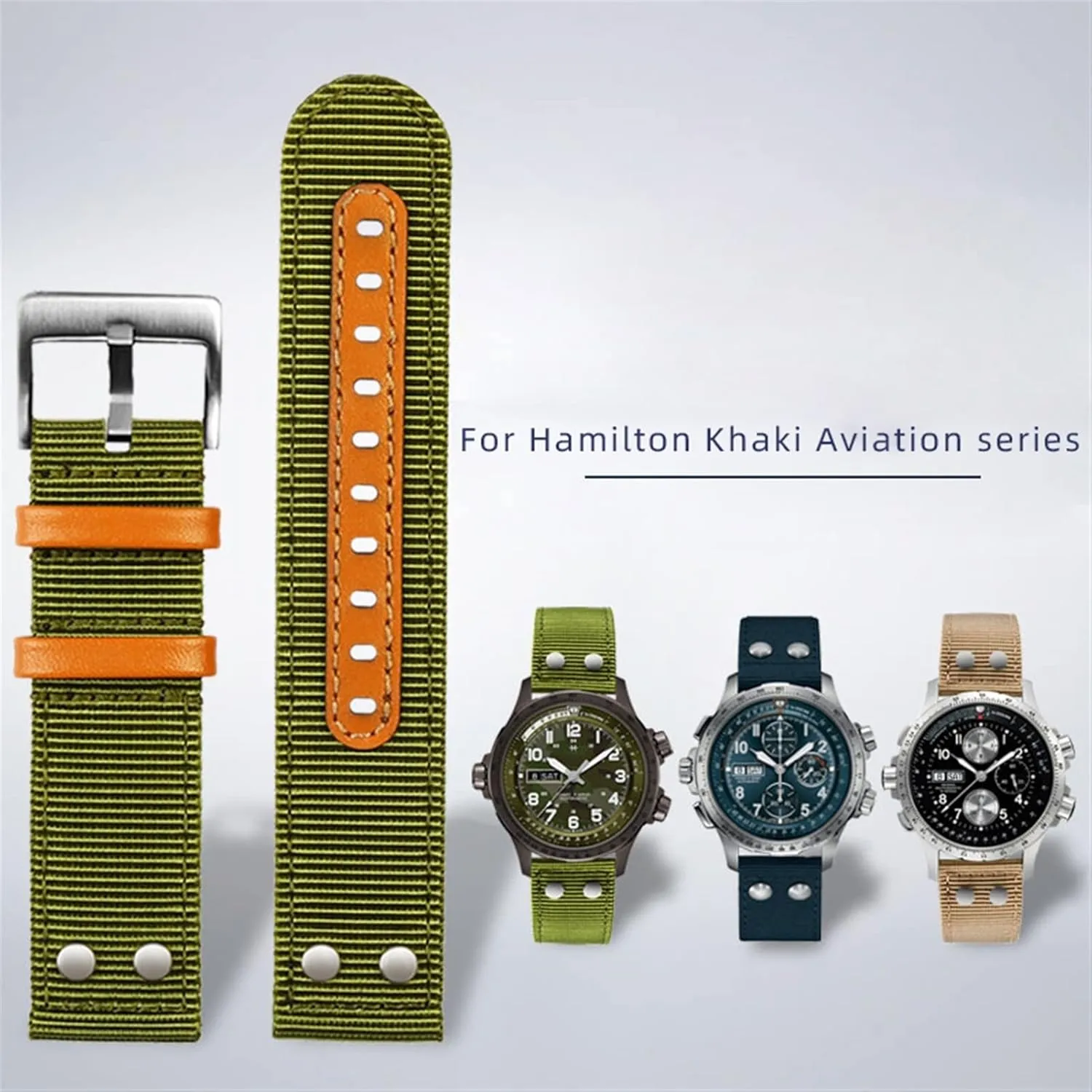 Strap Men WatchBand Beyond wind speed series nylon canvas 20mm germination Hollywood assembly path modus 22mm For Hamilton Khaki aviation Watch H77616533 H70615733 Watch 