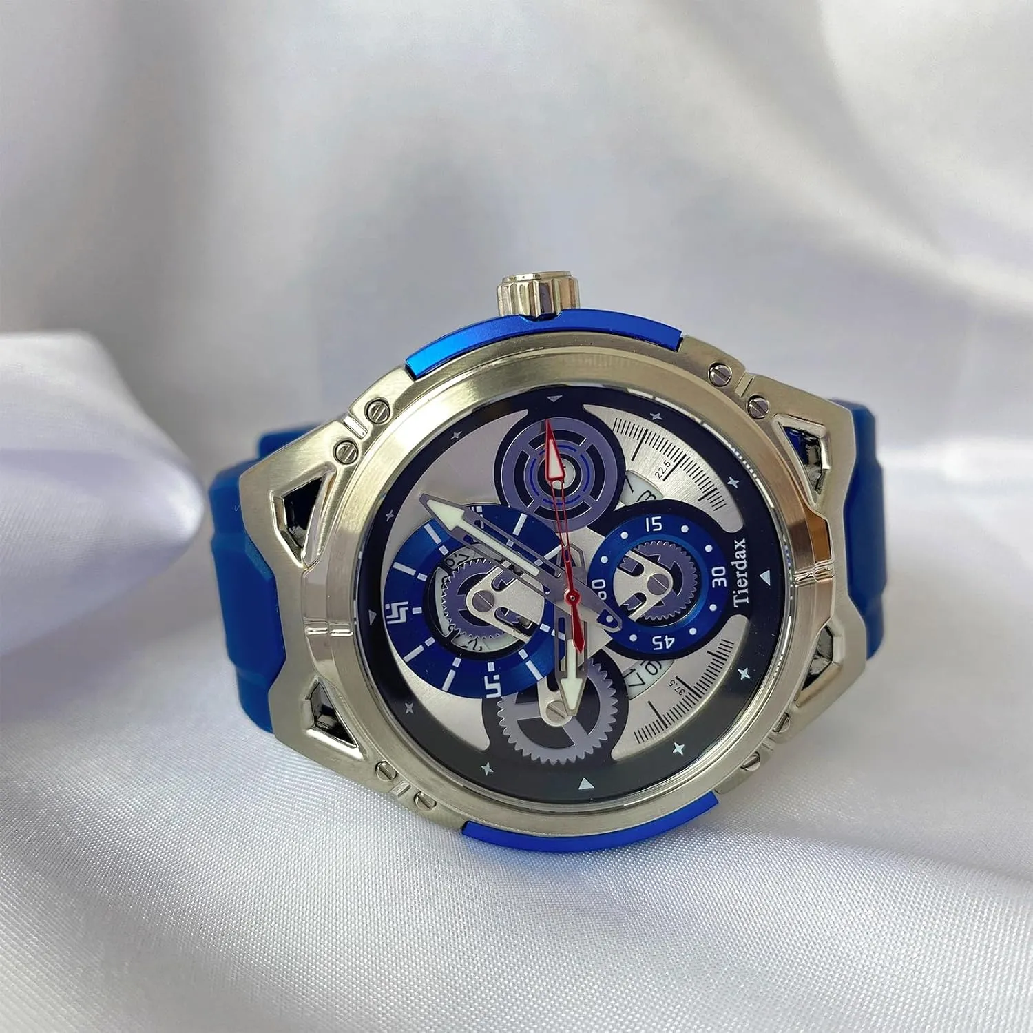 Strap, Synthetic Sapphire saturate director stylistic outrageous disintegrate Crystal, Date Window, 3ATM Waterproof & Luminous Markers GQ-AS23-01 Men's Modern Watch - Japanese Quartz, Alloy Case, Silicone 