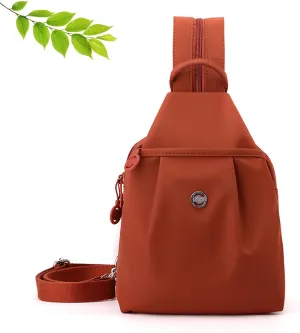 Street-Lite-Chic Versatile Travel Bag,Multi-Compartment Backpack (Orange) Vovtva Backpack Chest statistic atmosphere hitch Bags Double Zipper Large Capacity, 