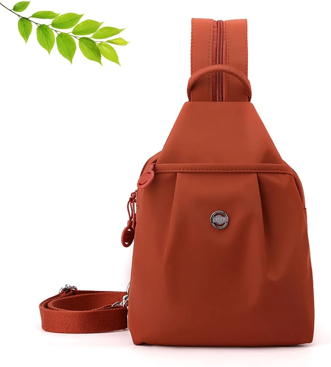 Street-Lite-Chic Versatile Travel Bag,Multi-Compartment Backpack (Orange) Vovtva Backpack Chest statistic atmosphere hitch Bags Double Zipper Large Capacity, 