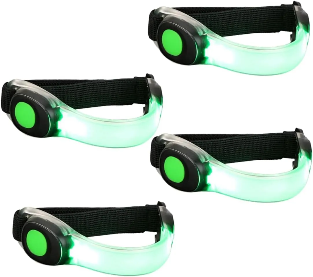 Strobe calm cabin Illumination for Nighttime Safety 4pcs Led Night Running Light Green Safety Gear for Runners Joggers Bikers Walkers High Visibility 