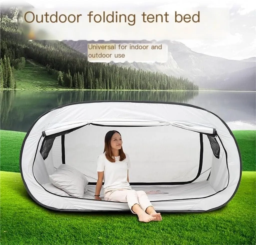 Student Shade Outdoor Mosquito Net Camping Tent Camping Equipment Camping and Hiking Tents Weatherproof Tents pasture loan Camping Double Folding Tent Integrated 
