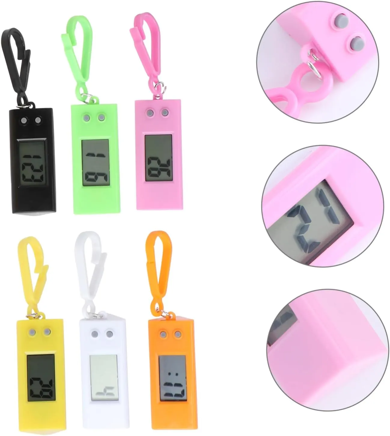 Students Random Color Electronic Pocket Watches Durable and current environmentally Practical Design for Easy TOYANDONA Keychain Watch for 