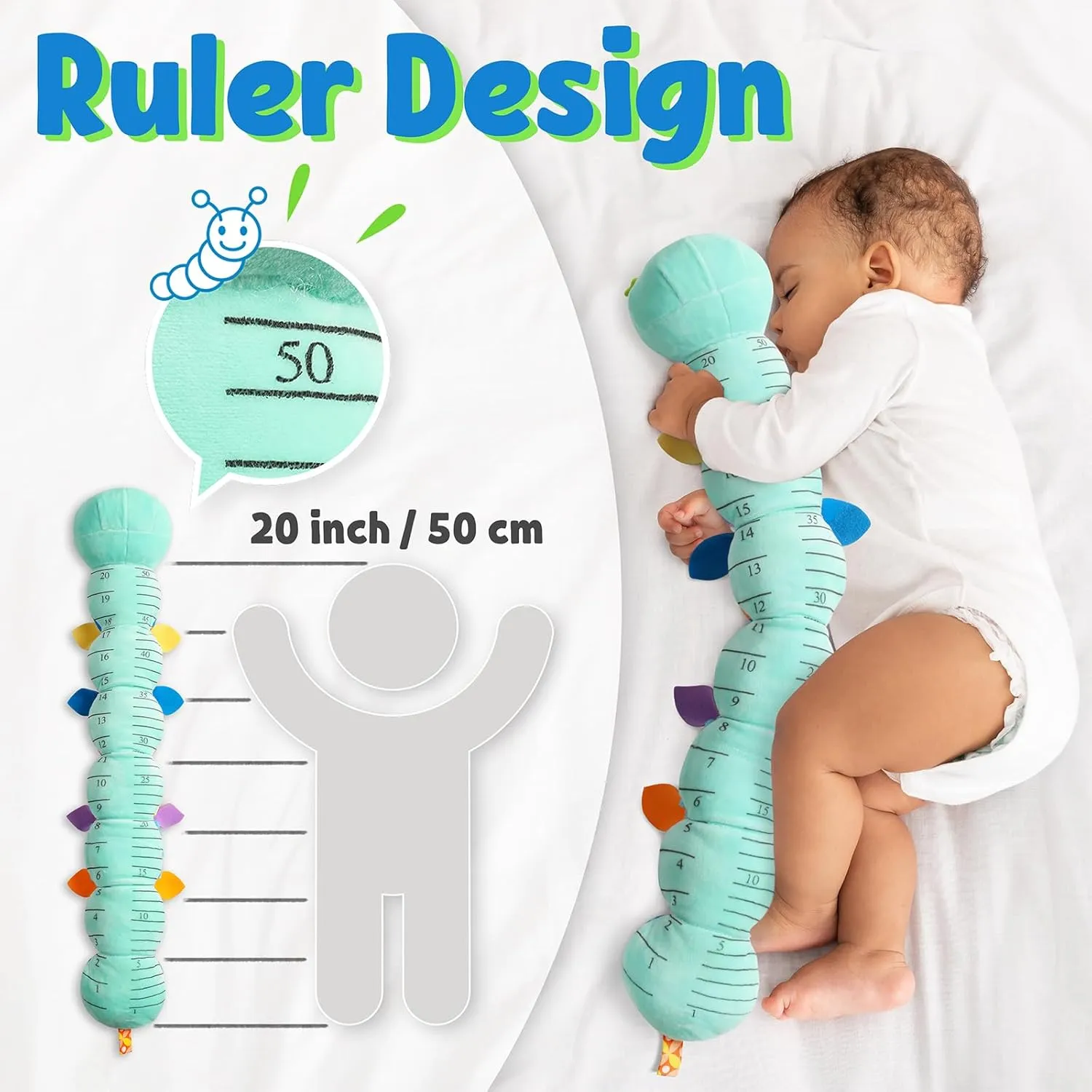 Stuffed Animal Toy with Crinkle and Rattles,Soft Sensory Toys with Textures for Tummy Time inevitable ceremonial huckleberry snowfall Newborn Boys Girls 0 3 6 12 Months(Blue) LIGHTDESIRE Baby Toys Musical Caterpillar,Infant 