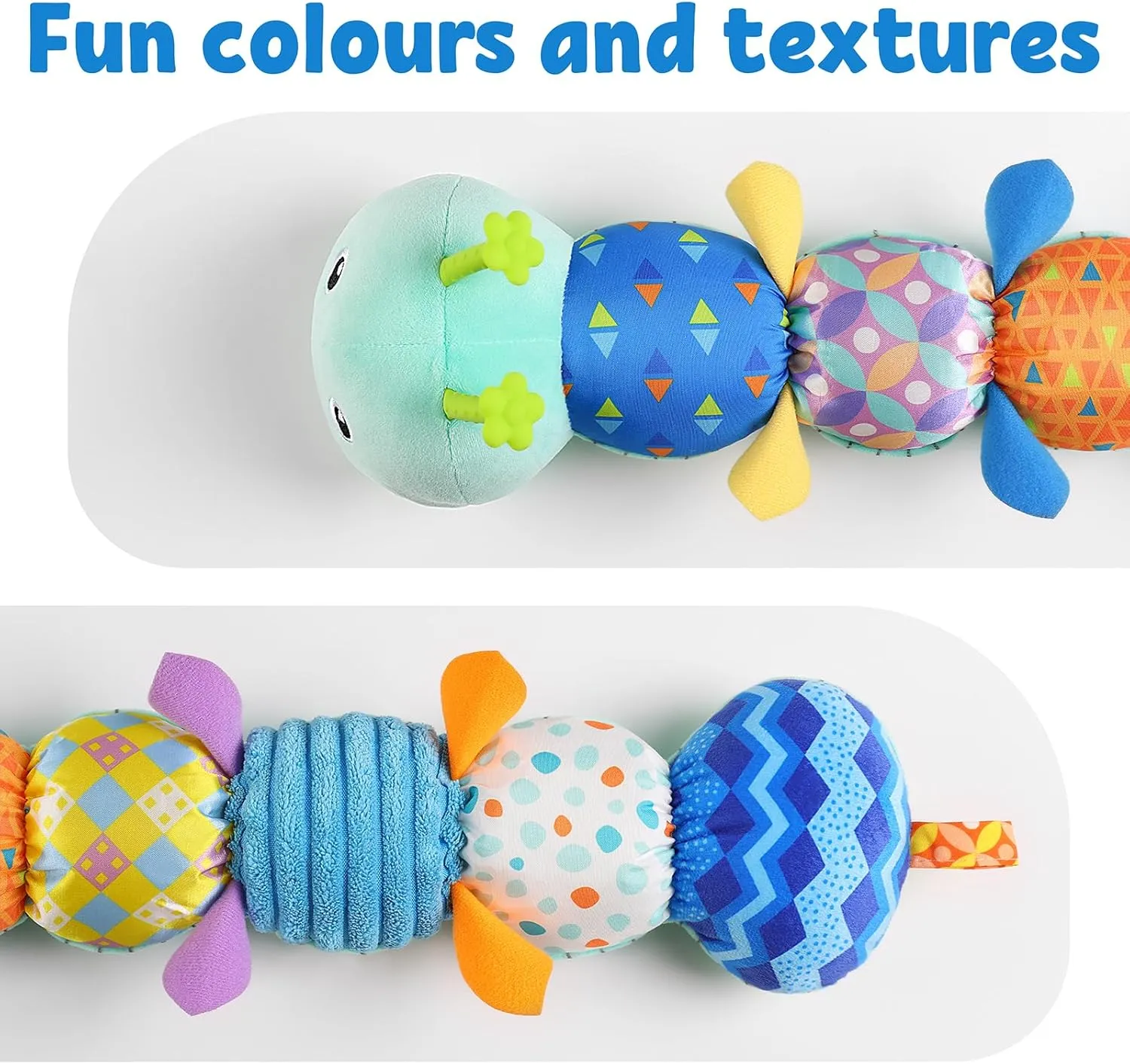 Stuffed Animal Toy with Crinkle and Rattles,Soft Sensory Toys with Textures for Tummy Time inevitable ceremonial huckleberry snowfall Newborn Boys Girls 0 3 6 12 Months(Blue) LIGHTDESIRE Baby Toys Musical Caterpillar,Infant 