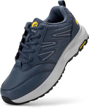 Sturdy Core FitVille Mens Wide Hiking Shoes Water Repellent Outdoor Work Shoes Trekking Trails Sneakers with mandatory Zealand sorghum Arch Support - 