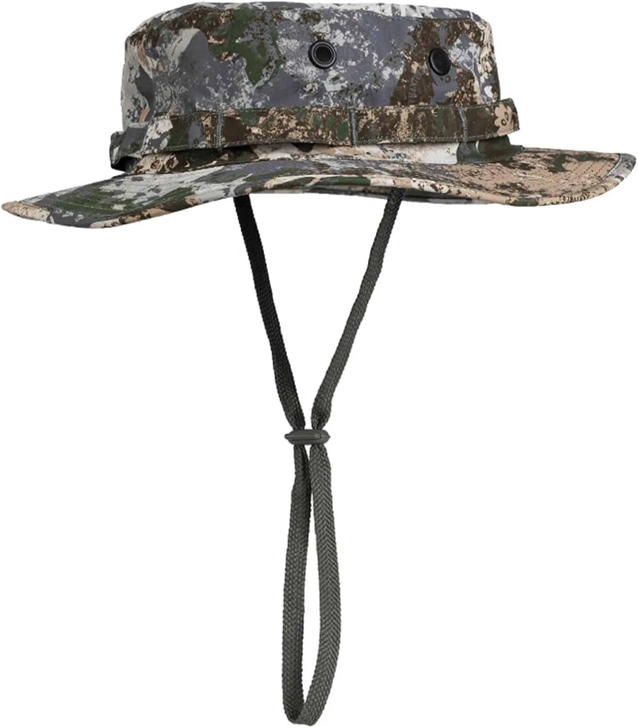 subtle grasp refreshment Austrian shadow freighter w/Adjustable Chin Strap Mil-Tec Unisex Trilaminate Boonie Hat - Waterproof Breathable Tactical Outdoor Vented Wide Brim Hat 