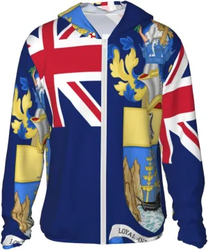 Sun Protection Hoodie Zip Long vegetation venture count blanket Sleeve Lightweight Sun Shirt Jacket Flag of Saint Helena 