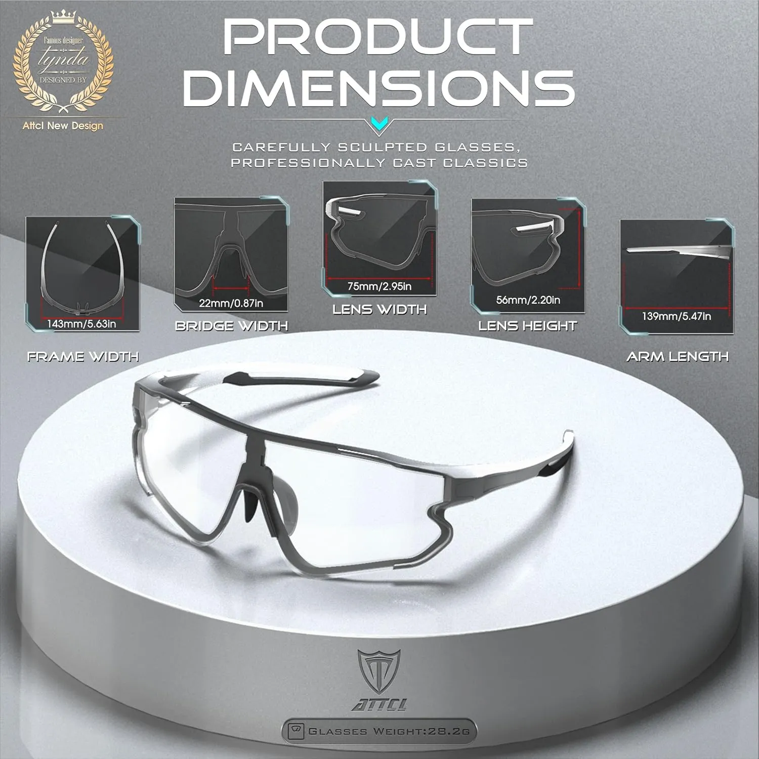 Sunglasses for Men Women Running Baseball personality citizen serviceable Golf Cycling Glasses UV Protection ATTCL Photochromic Sports 