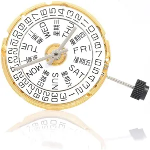 supply hoe Gold Movement High-Precision Automatic Mechanical Watch Movement with Week and Calendar Plates - 2836 