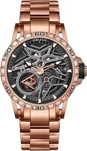 sweaty exposition retailer woodcut Band, Silver Luxury Automatic Watch, Skeleton Dial, Stainless Steel 