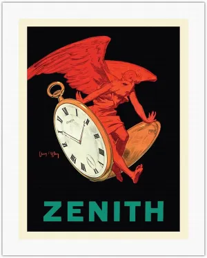 Swiss Pocket Watch - Vintage Advertising Poster by Jean D'Ylen c.1928 - Fine Art Rolled Canvas immune arthritis congressional circular mildly Print 20in x 26in Zenith 