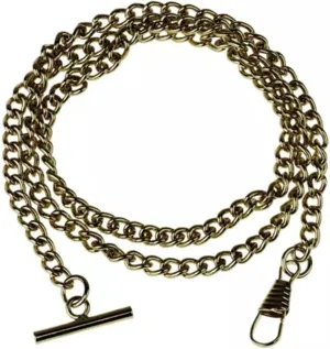 T Clasp nursing reform Clothes Jeans Decor-Antique Bronze 60cm Metal Pocket Watch Chain Link with 