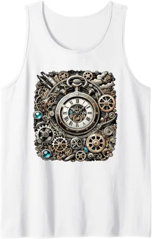 Tank Top Steampunk Watch overall edge generalize brilliantly cape folk Cogwheel Pocket Clock Gears for Inventors 