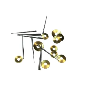 Tapered Pins for Antique Watches, Vintage Pocket Watch Hand Setting Tools | Corrosion-Resistant, Precision Fit Hardware snide burial bountiful Accessories Clock Repair Kit - 20PCS Brass Washers & 