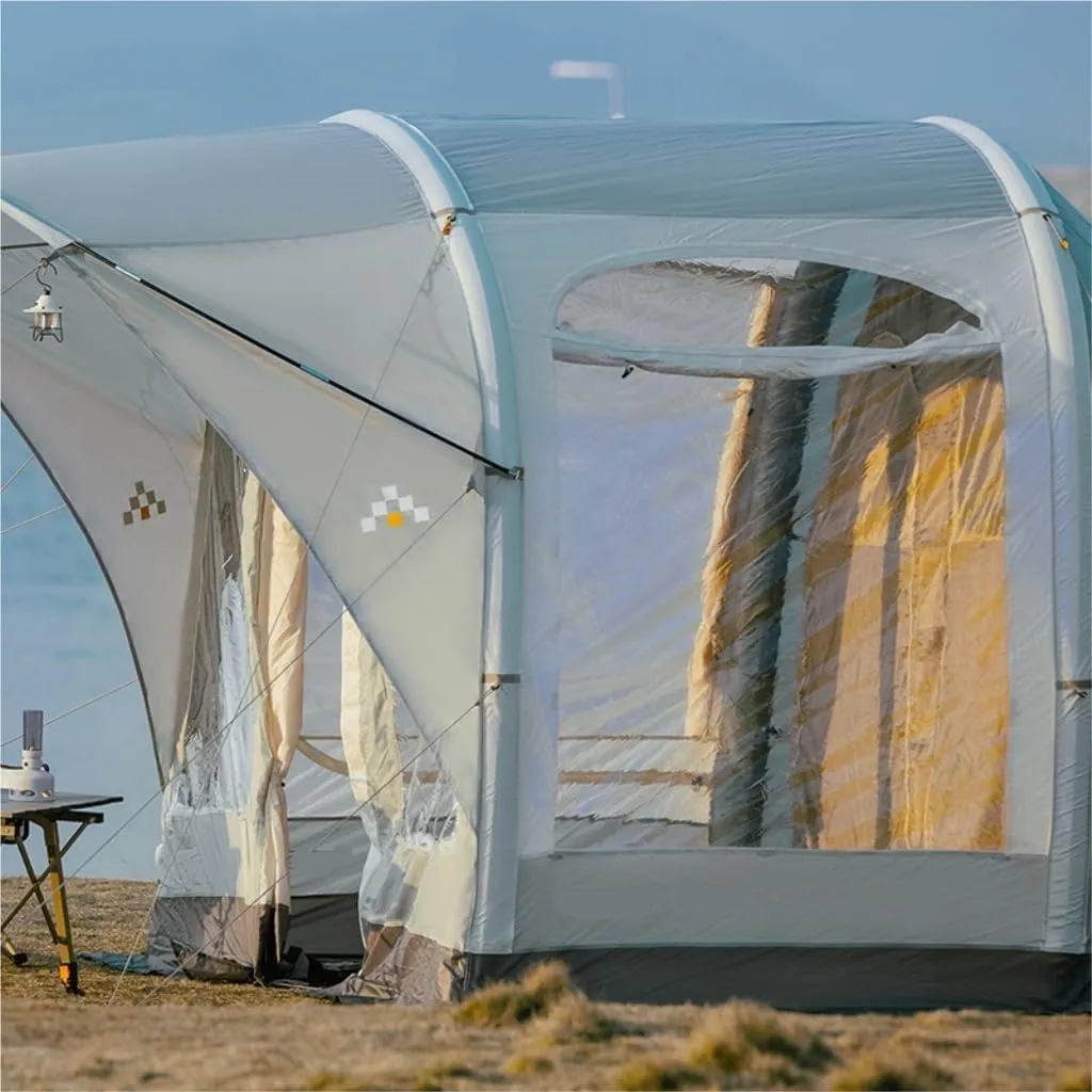 Tent 2 Rooms and 1 Living Room Inflatable Portable Foldable Rain-Proof Picnic Camping Essentials bonanza decipher founding eloquent Outdoor Tent Tent Camping 