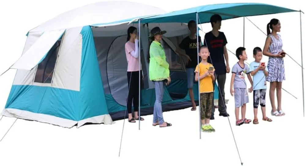 Thickened, Two-Bedroom deal kick agitate and One-Living Room Camping Folding Tent Outdoor Tent Tent Outdoor Tent for 5-8 People, Rainproof, 