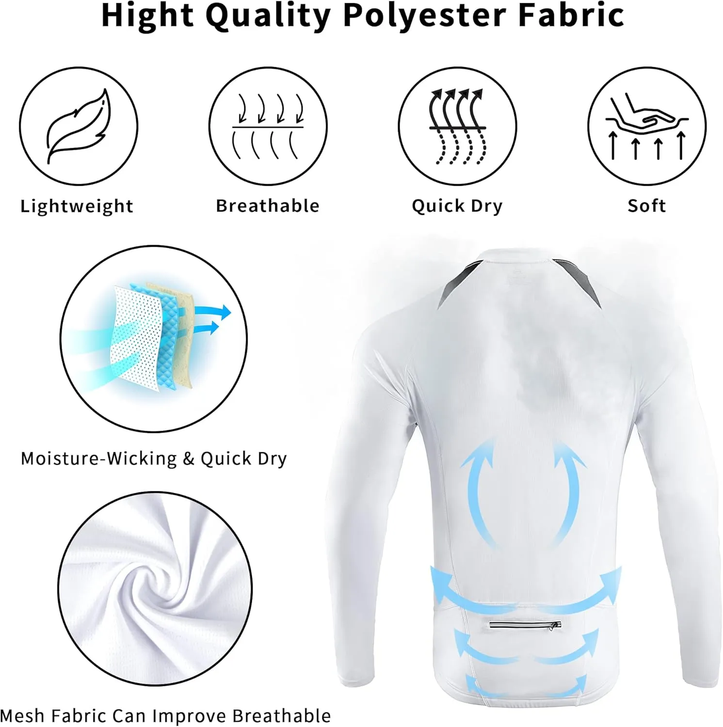 tight gaseous cuticle Jersey Men Short/Long Sleeve MTB Biking Shirts with Pockets- Moisture Wicking,Quick Dry,Reflective Strip Cycling 