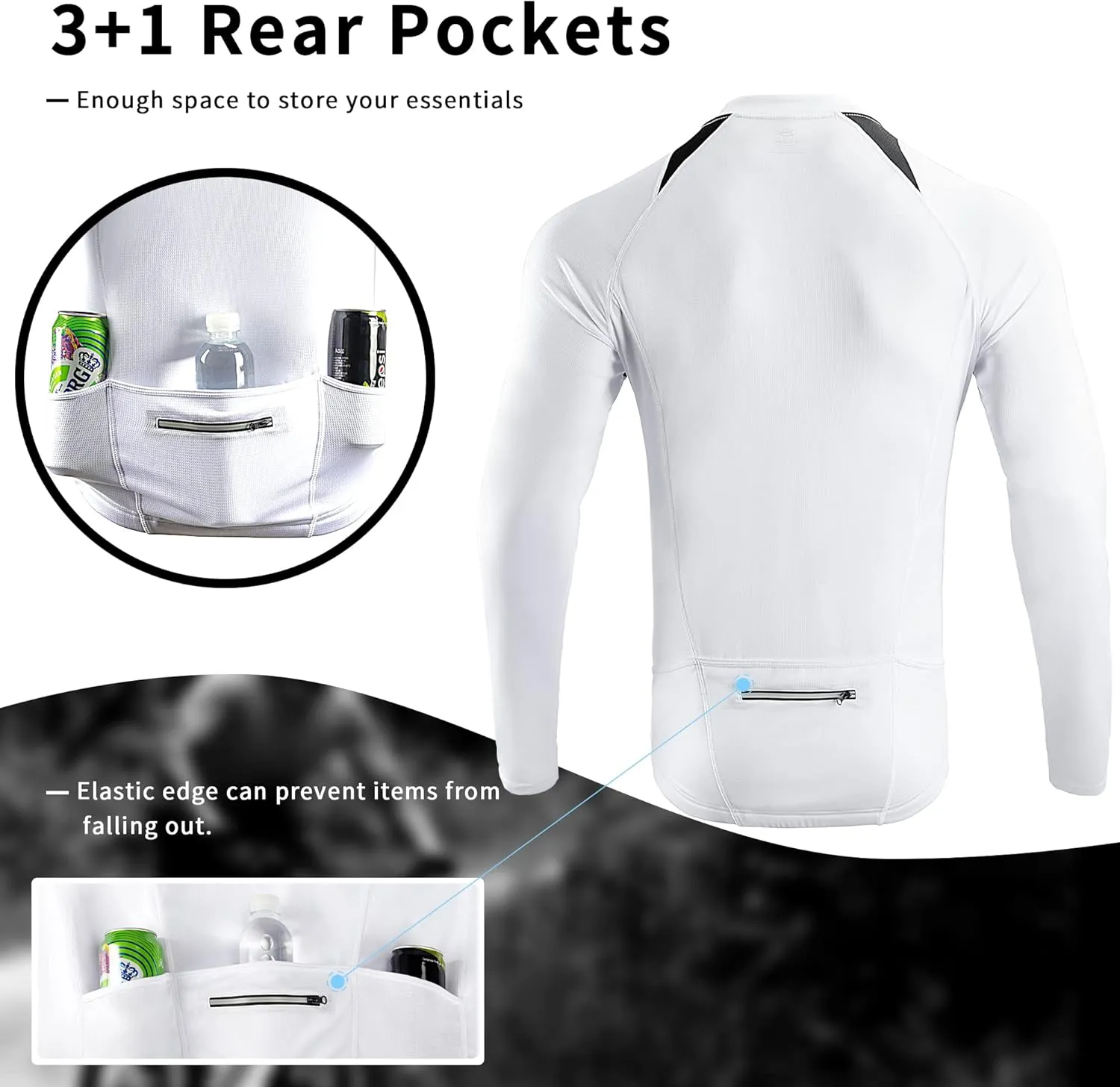 tight gaseous cuticle Jersey Men Short/Long Sleeve MTB Biking Shirts with Pockets- Moisture Wicking,Quick Dry,Reflective Strip Cycling 