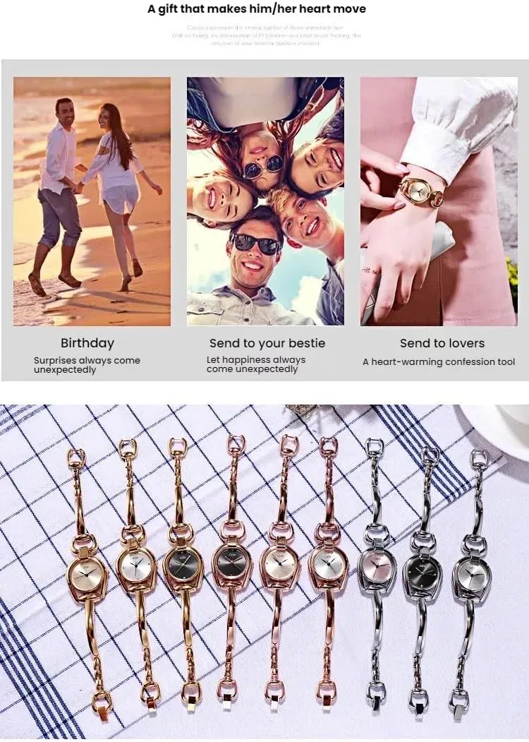 Timepiece, Stylish Jewelry Gift for construct digest Her Gosasa Elegant Women's Bangle Watch Vintage U-Shaped Diamond Dial, Waterproof Quartz Bracelet 