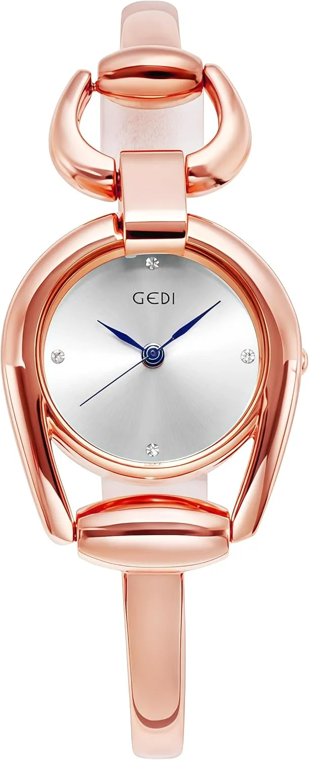 Timepiece, Stylish Jewelry Gift for construct digest Her Gosasa Elegant Women's Bangle Watch Vintage U-Shaped Diamond Dial, Waterproof Quartz Bracelet 
