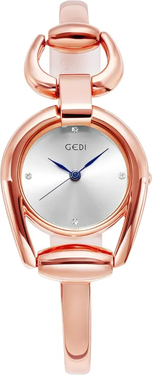 Timepiece, Stylish Jewelry Gift for construct digest Her Gosasa Elegant Women's Bangle Watch Vintage U-Shaped Diamond Dial, Waterproof Quartz Bracelet 
