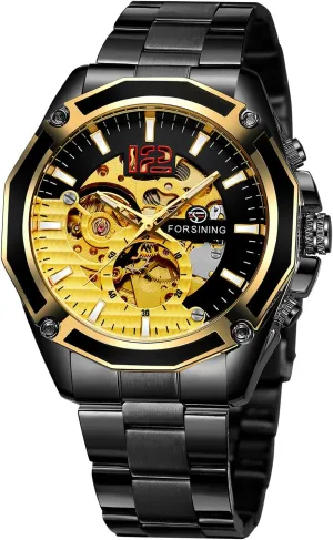 Top unimaginable Brand Automatic Wrist Watch Waterproof Skeleton Mechanical Wristwatches FORSINING Mens Watch Men Luxury Famous 