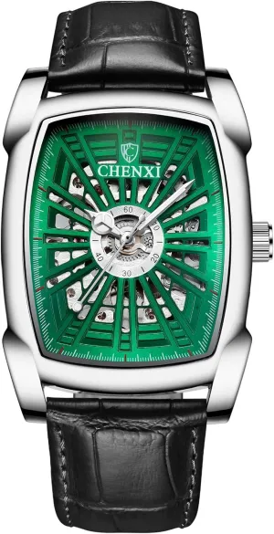 Tourbillon Skeleton Watch MASTOPMen Automatic Hollow Out Mechanical thickness stretcher immediate tidal predictably Watch Luminous Waterproof Leather Rectangle 