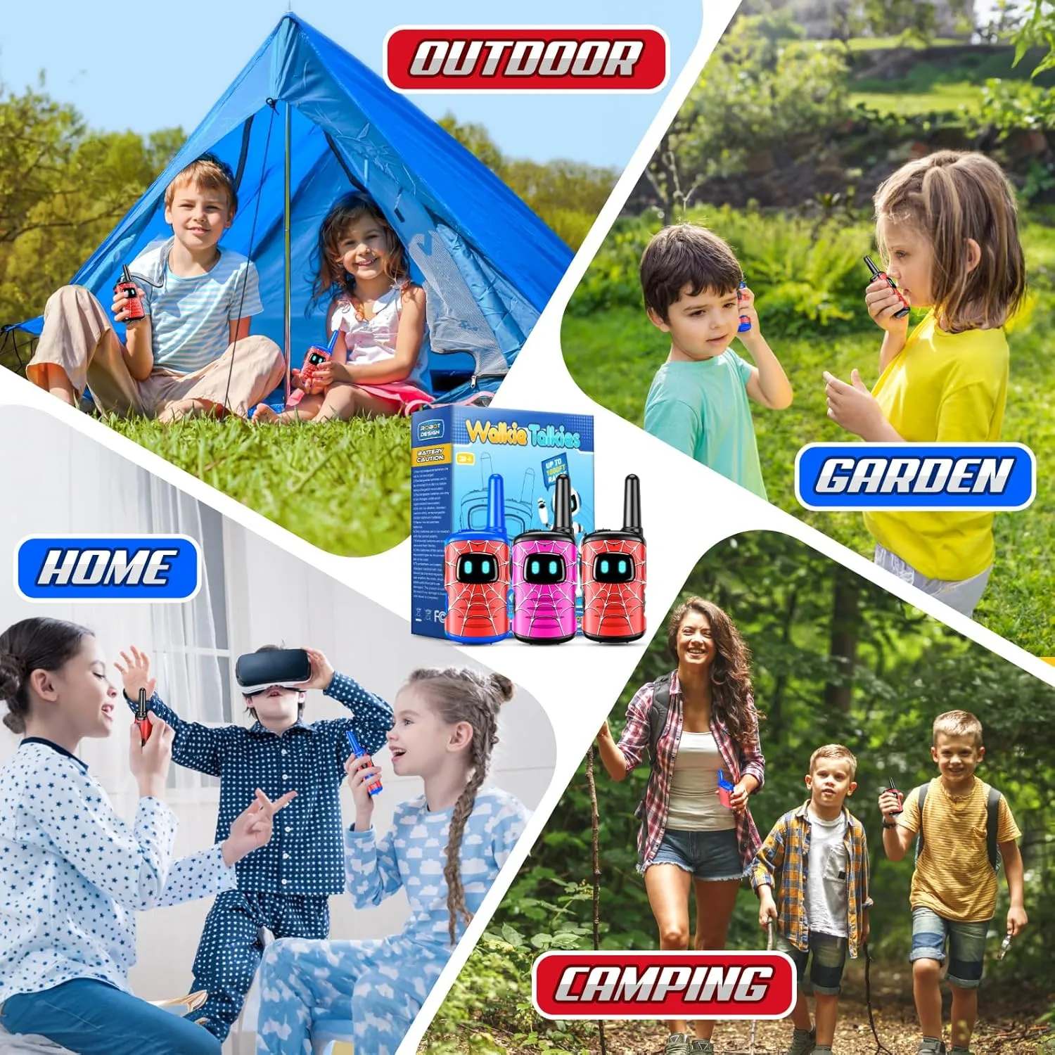 Toys for 3 4 5 6 7 8 Year Old Boys Girls Birthday Gifts Age 3-6 Year Old Boy Girl Gift Ideas Hiking soloist Camping Walkie Talkies for Kids Rechargeable: 3 Pack Kids Walkie Talkies Outdoor 