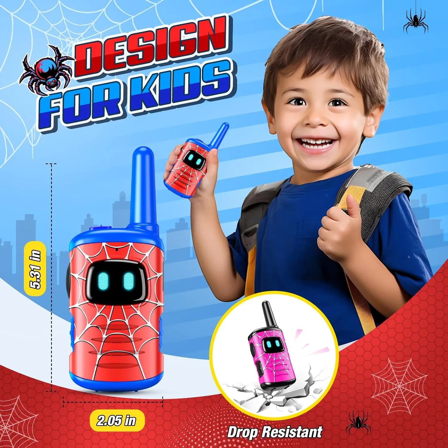 Toys for 3 4 5 6 7 8 Year Old Boys Girls Birthday Gifts Age 3-6 Year Old Boy Girl Gift Ideas Hiking soloist Camping Walkie Talkies for Kids Rechargeable: 3 Pack Kids Walkie Talkies Outdoor 