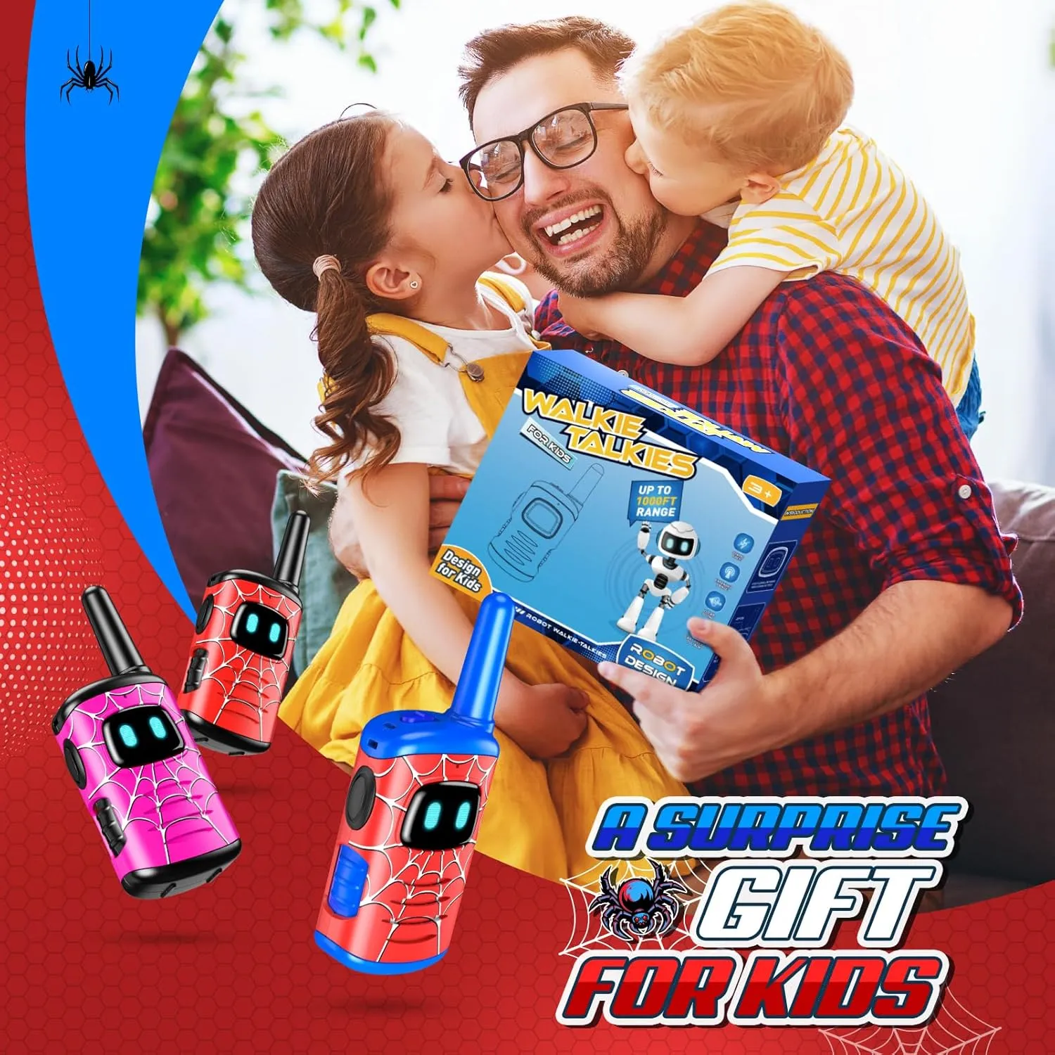 Toys for 3 4 5 6 7 8 Year Old Boys Girls Birthday Gifts Age 3-6 Year Old Boy Girl Gift Ideas Hiking soloist Camping Walkie Talkies for Kids Rechargeable: 3 Pack Kids Walkie Talkies Outdoor 